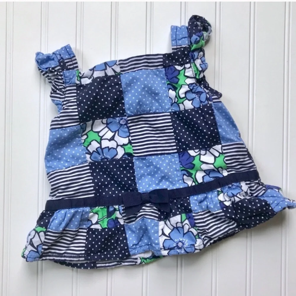 •Gymboree• patchwork peplum tank